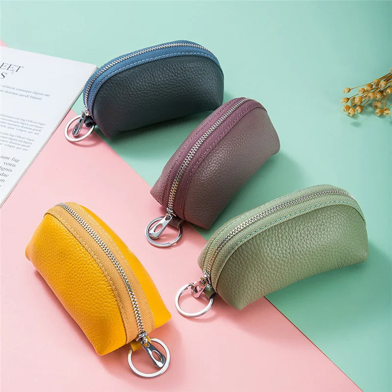 Leather Keychain Men Women Key Holder Organizer Pouch Key Case Wallet