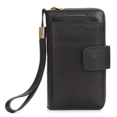 Vintage Leather Men Wallet Long Clutch Phone Pocket Man Purse