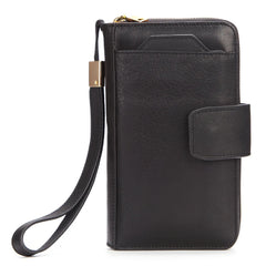 Vintage Leather Men Wallet Long Clutch Phone Pocket Man Purse