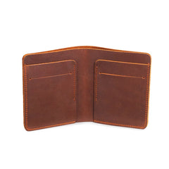 Vintage Short Men Wallet Top Cow Leather Purse