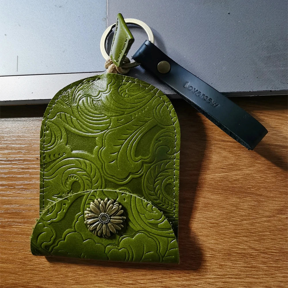 Custom Engraved Leather Car Key Holder Wallet 002