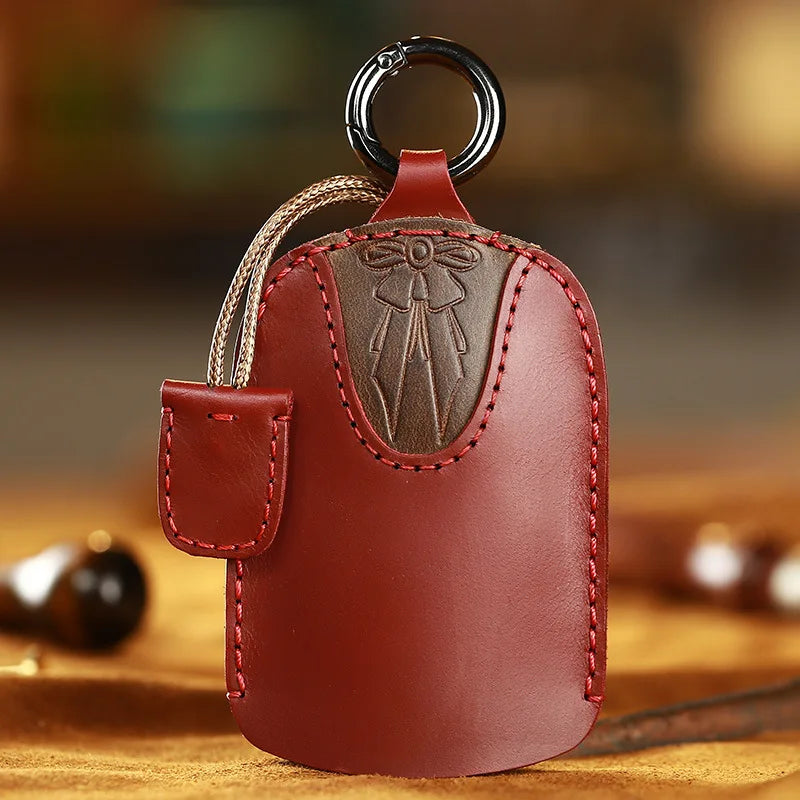 Leather Princess Car Keychain Key Holder Women Key Bag