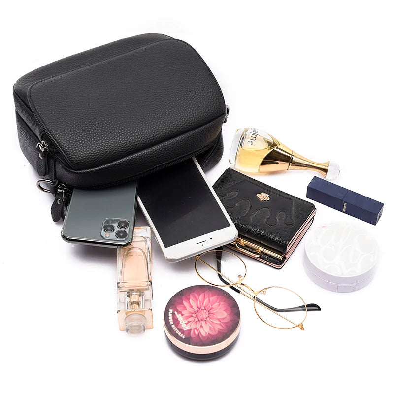 Real Cowhide Women's Messenger Bag Crossbody Bags Handbags