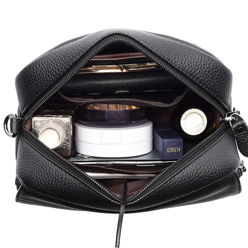Real Cowhide Women's Messenger Bag Crossbody Bags Handbags