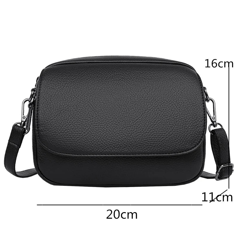 Cowhide Women's Casual Bag Messenger Crossbody Shoulder Handbag