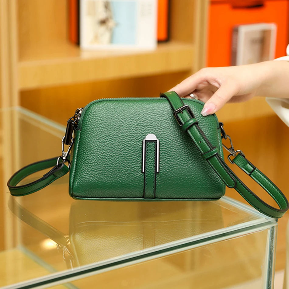 Leather Shoulder Bag Cowhide Women Bag Lady Messenger Bag