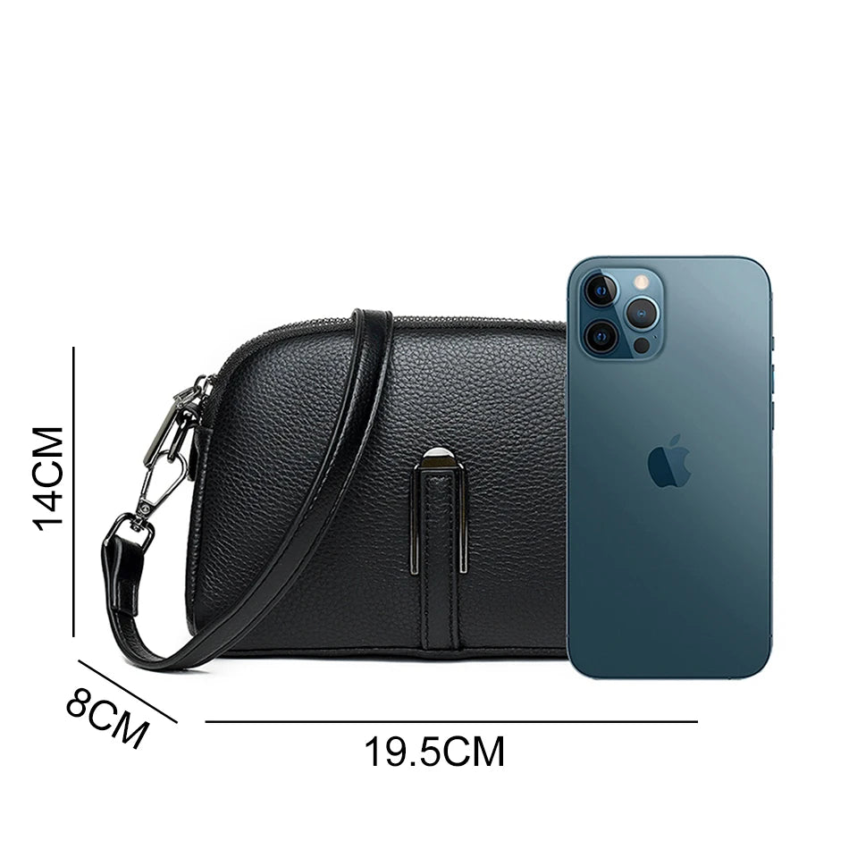 Leather Shoulder Bag Cowhide Women Bag Lady Messenger Bag