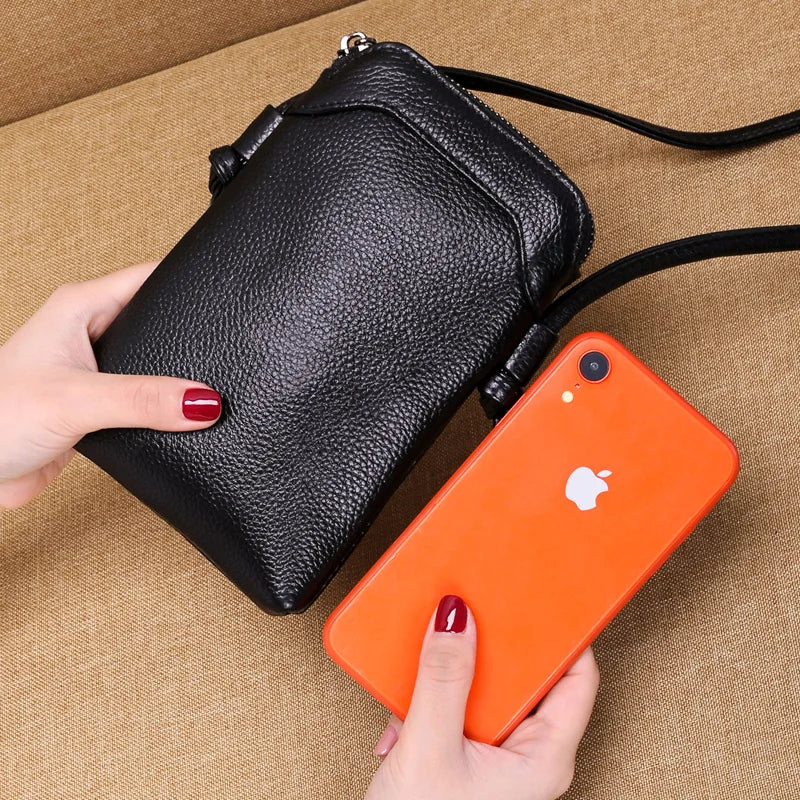 Leather Small Ladies Crossbody Bags Female Casual Shoulder Bags