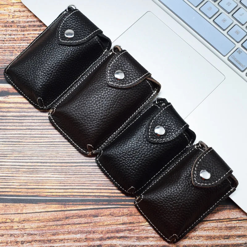 Leather Smart Key Holder Wearable Belt Car Key Wallet Organizer