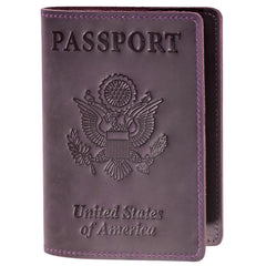 Vintage Cow Leather Passport Holder Case For Men & Women