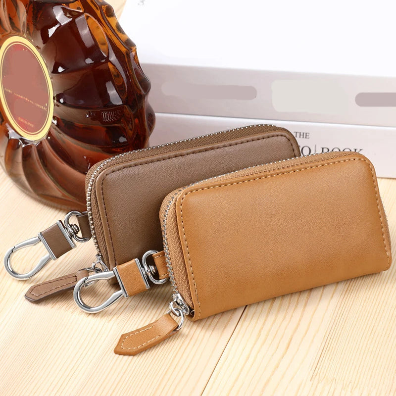 Leather Key Wallets Multifunction Organizer Purse Car Key Holder