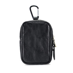 Leather Waist Fanny Pack Earphone Bag Mini Key Holder Pouch