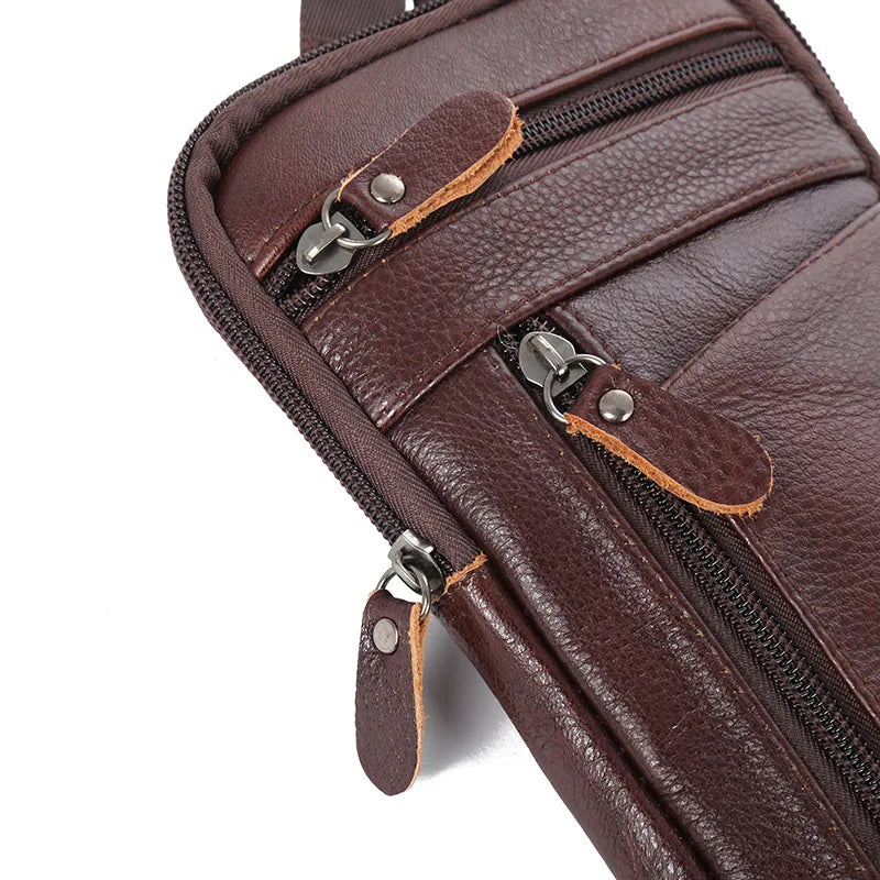 Leather Waist Packs Pocket Men's CellPhone Bags