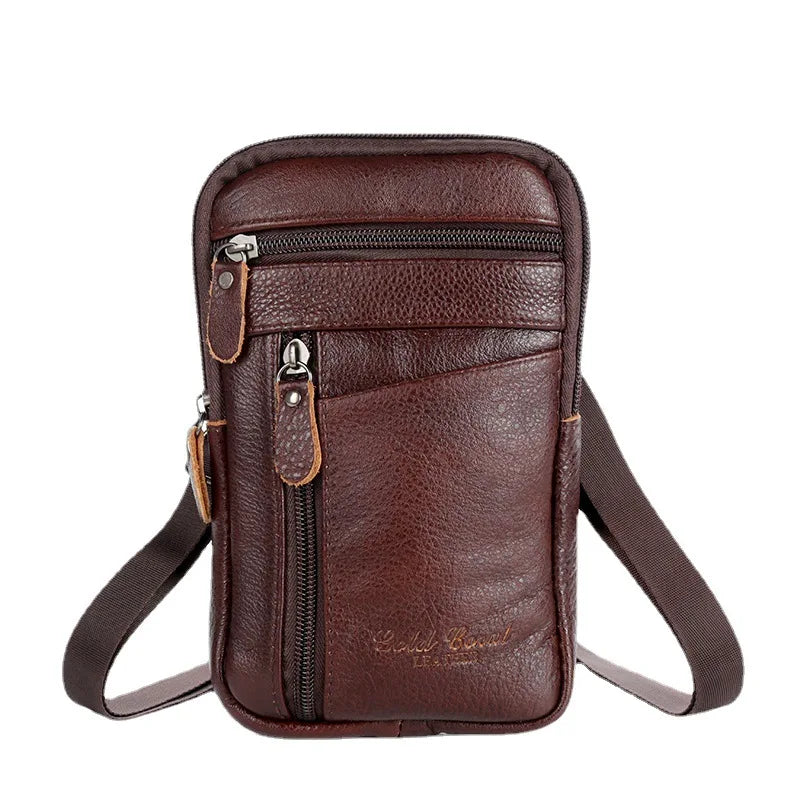 Leather Waist Packs Pocket Men's CellPhone Bags