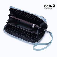 RFID Blocking Business Clutch Wallet Large Capacity Organizer Purse