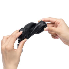Leather Zipper Key Wallet for Men and Women