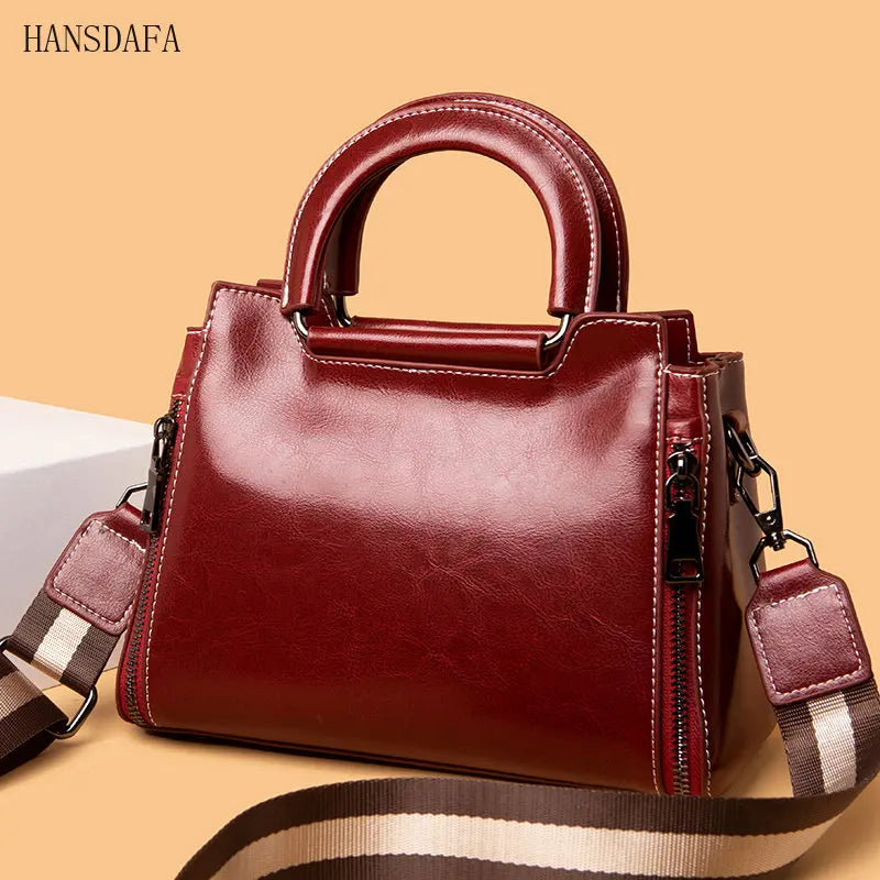 Vintage Oil Wax Leather Women Bag Tote Bag for Women