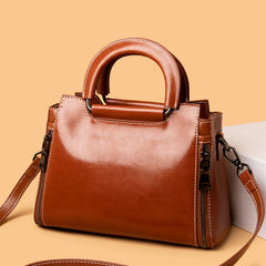Vintage Oil Wax Leather Women Bag Tote Bag for Women