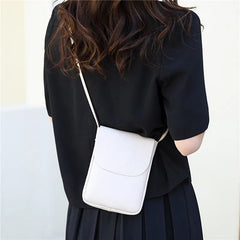Leather Women's Casual Phone Bag Ladies Messenger Bag Small Shoulder Bag