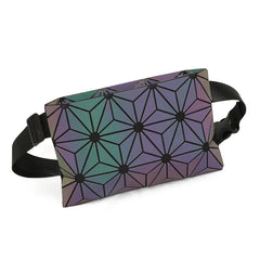Geometric Night Light Waist Bag Crossbody Mini Phone Holder
