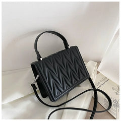 Geometric Embossing PU Leather Crossbody Messenger Bag