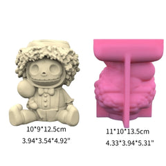 Skull Gypsum Silicone Mold for Plant Pot