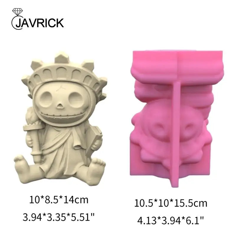 Geometric Skull Gypsum Silicone Mold for Succulent Pot