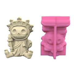 Geometric Halloween Skull Gypsum Silicone Mold