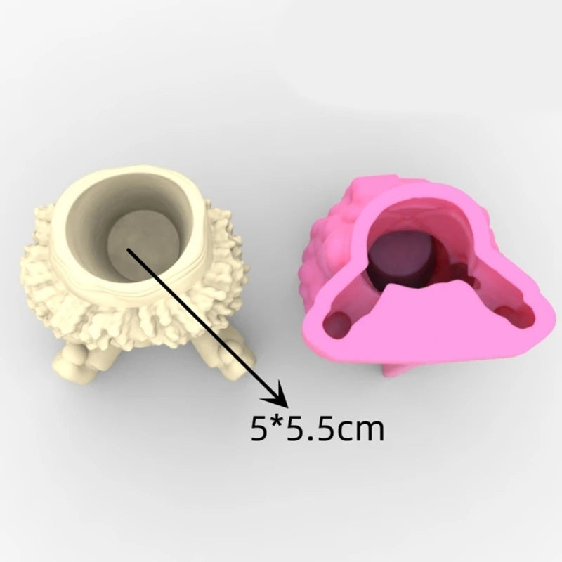 Skull Gypsum Silicone Mold for Plant Pot