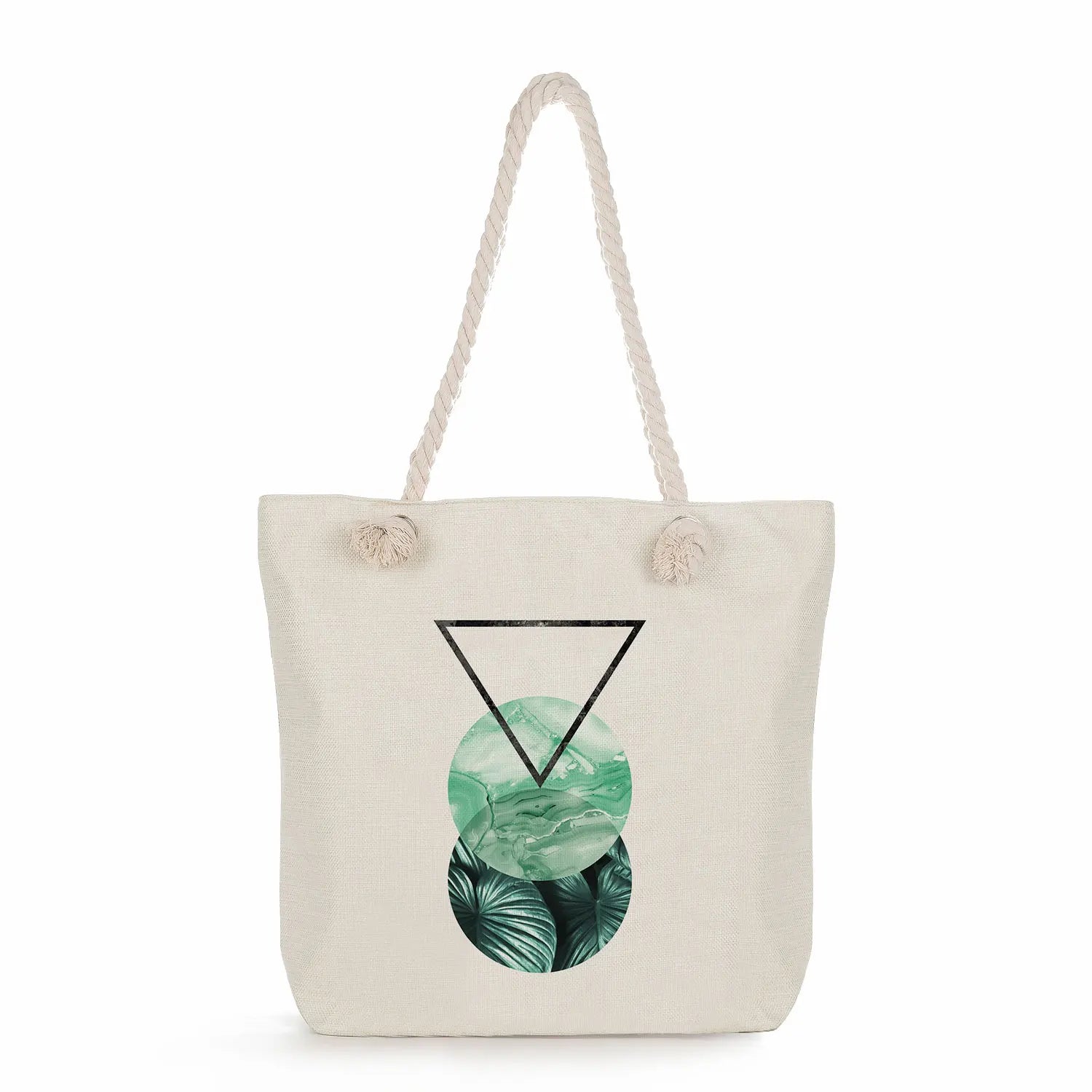 Geometry Print Women Lady Handbags High Folding Reusable Shopper Bags