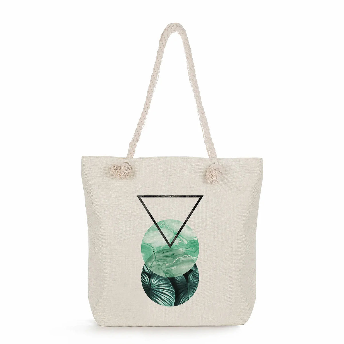 Geometry Print Women Lady Handbags High Folding Reusable Shopper Bags