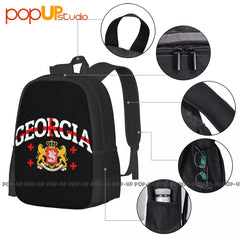 Georgia Flag Georgian Diaspora Patriotic Nationality Patrio Backpack