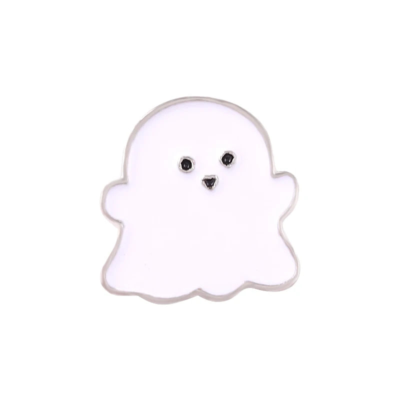 Ghost Enamel Pin Happy Boo Brooches Goth Gothic Metal Badges for Bag Clothes