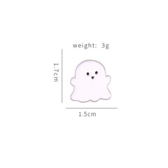 Ghost Enamel Pin Happy Boo Brooches Goth Gothic Metal Badges for Bag Clothes