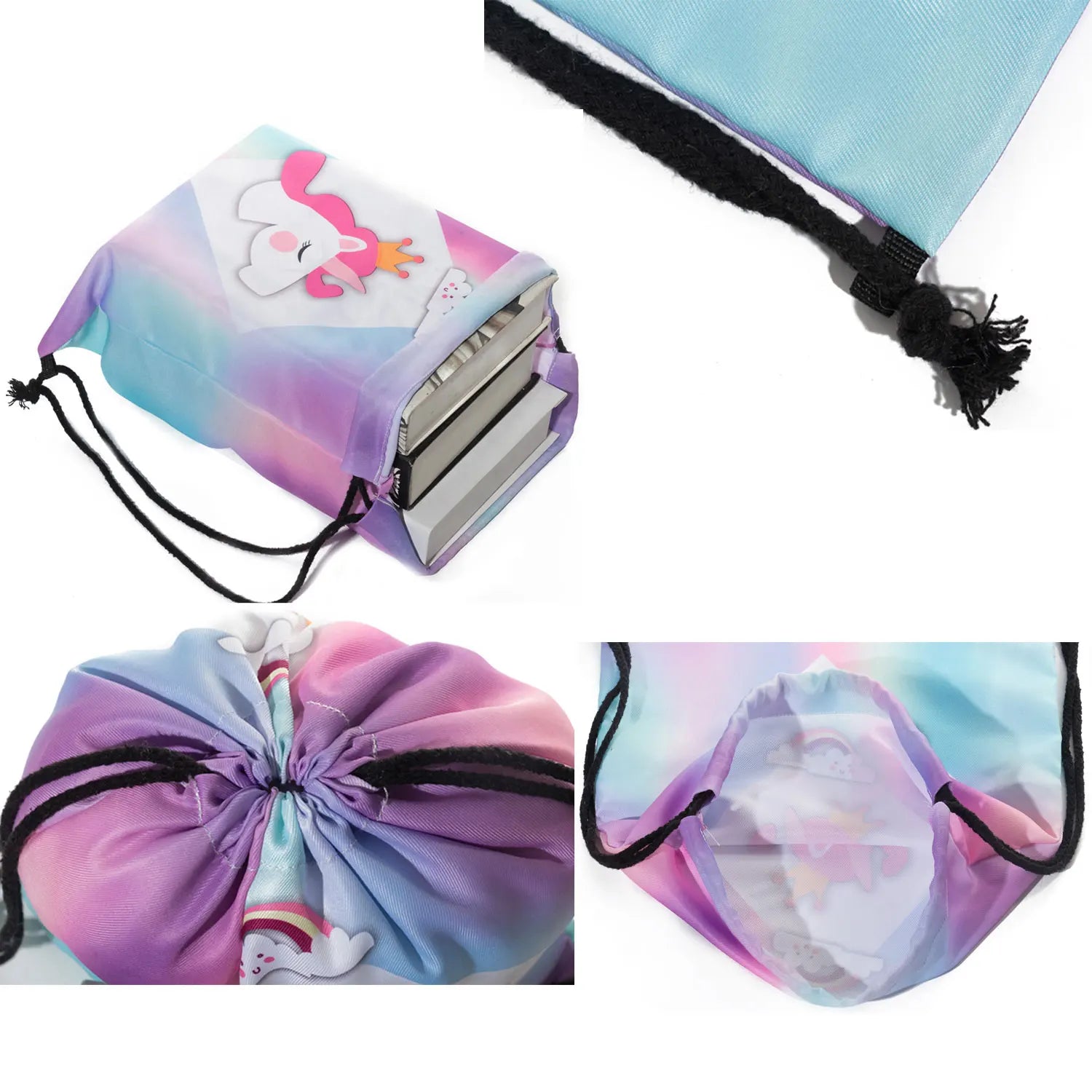 Abstract Pattern Drawstring Backpack Casual Unisex Storage Bag