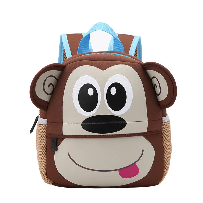 3D Animal Kids Backpacks Neoprene School Bags Kindergarten Cartoon Bag