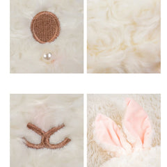 Girl's Plush Rabbit Bag Lolita Party Round Bunny Head Crossbody Bag