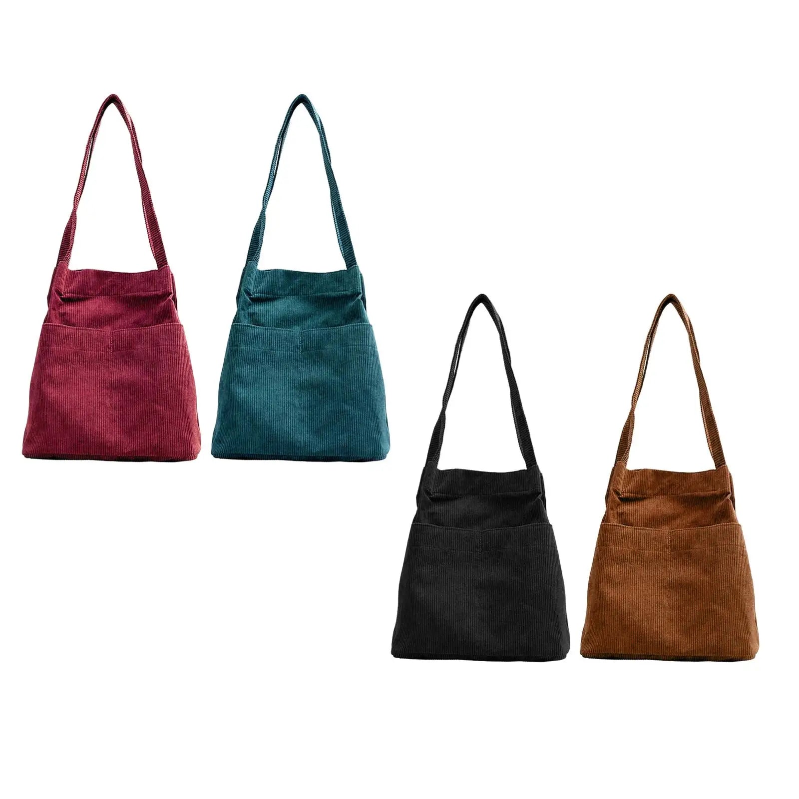 Girls Canvas Handbag Shoulder Bag Corduroy Tote