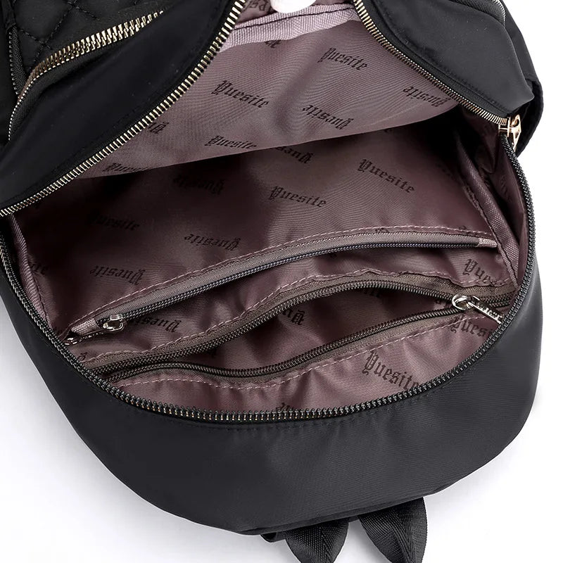 Girls College School Bag Casual Women Backpack Diamond Lattice Book Packbags