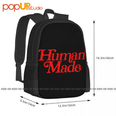 Girls Dont Cry Human Pizza Backpack Large Capacity Foldable Storage Bag
