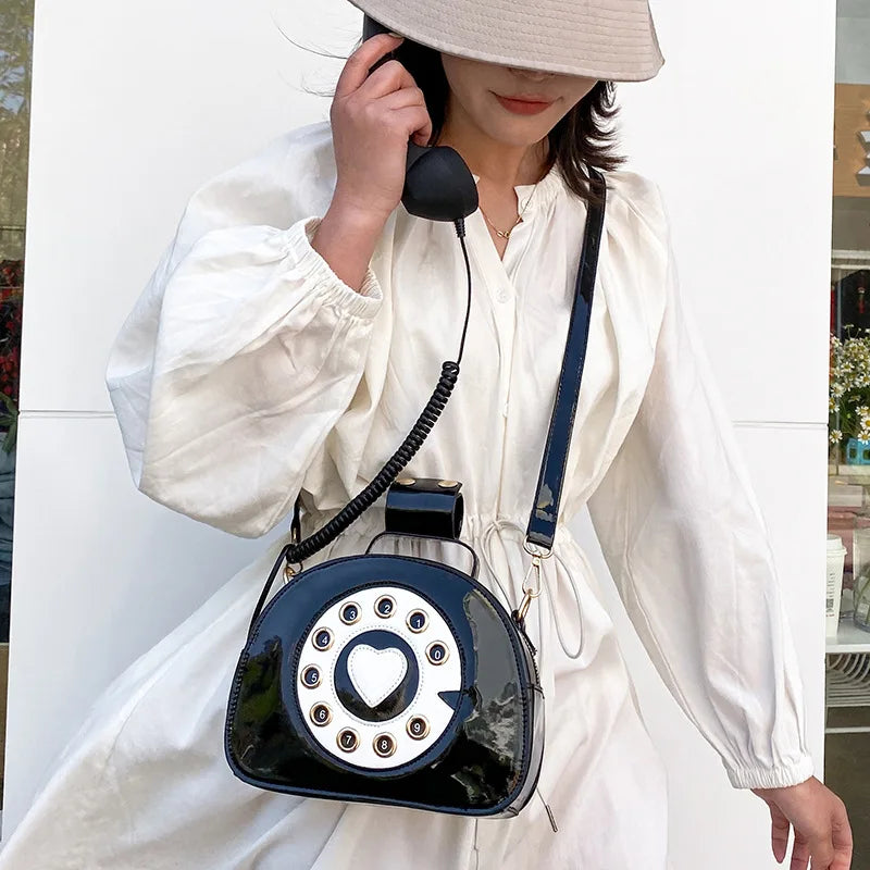 Funny Personality Phone Shape Messenger Bag for Girls