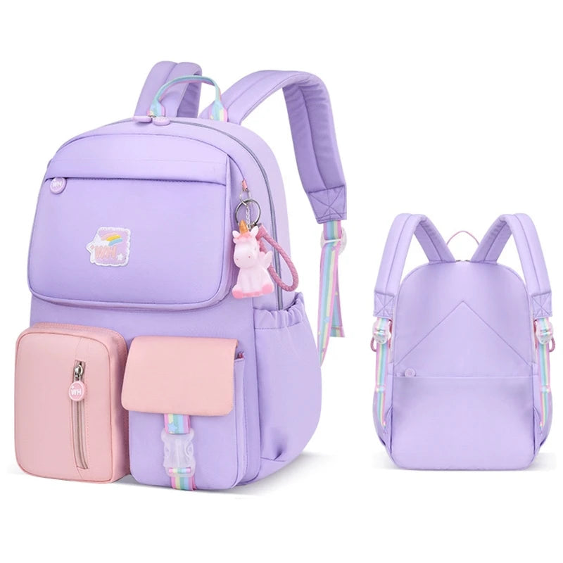 Kids Backpack Schoolbag Rucksack Primary Bookbags with Pendant