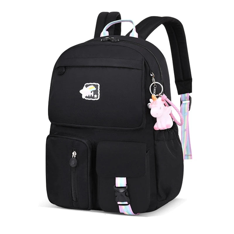 Kids Backpack Schoolbag Rucksack Primary Bookbags with Pendant