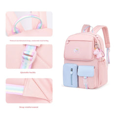 Kids Backpack Schoolbag Rucksack Primary Bookbags with Pendant