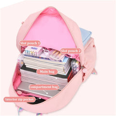 Girls Nylon Backpack for Teenage Girls Rucksack Bookbag School Bag