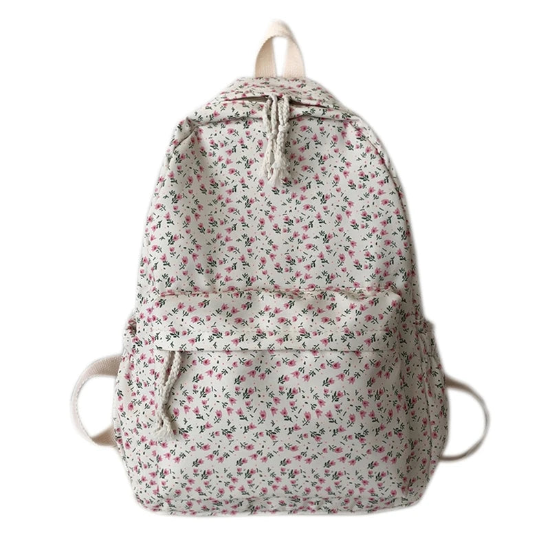 Girls Medium Backpacks Womens Backpack Purse Teens Flower Print
