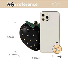Mini Strawberry Crossbody Handbag Love Rivet Shoulder Bag Clutch Evening Box
