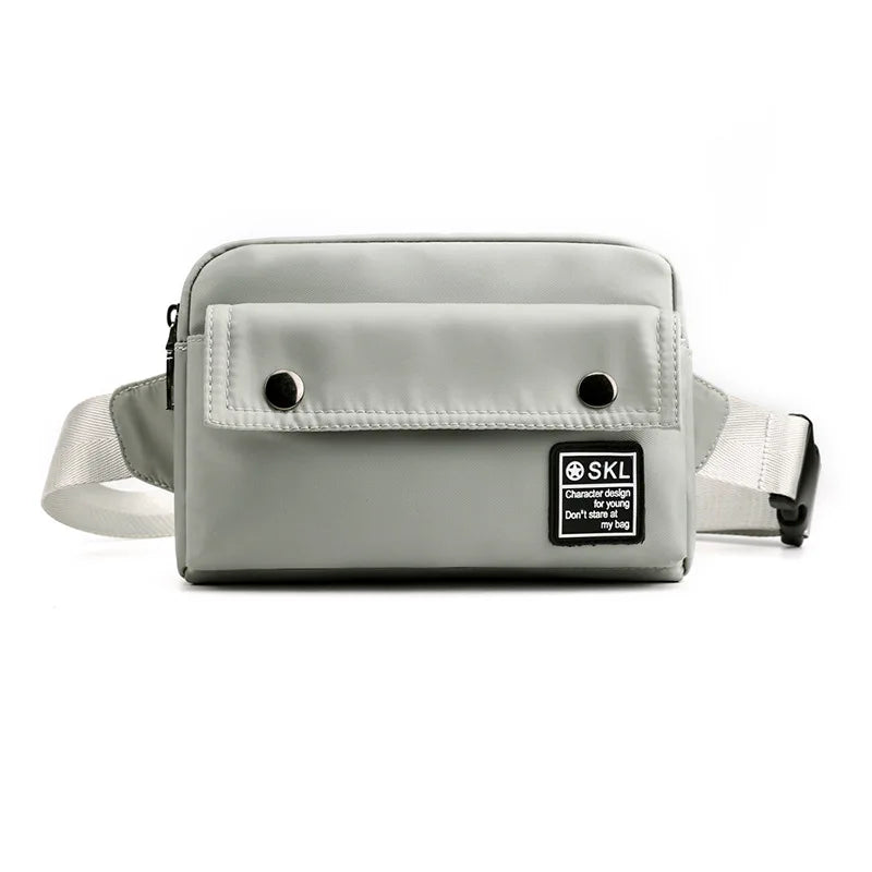 Women Nylon Sports Waist Bag Hip Chest Crossbody Tote