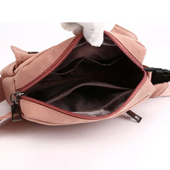 Women Nylon Sports Waist Bag Hip Chest Crossbody Tote