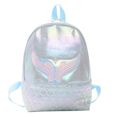 Sequined Fish Tail Backpack for Girls, Large Zipper School Bag